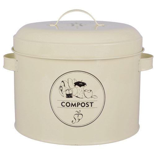 Esschert Design Fém konyhai zöldhulladék, komposzt tároló - 6,3 literes