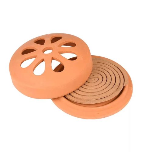 Esschert Design Szúnyogriasztó spirál terrakotta tartóban (10 db)