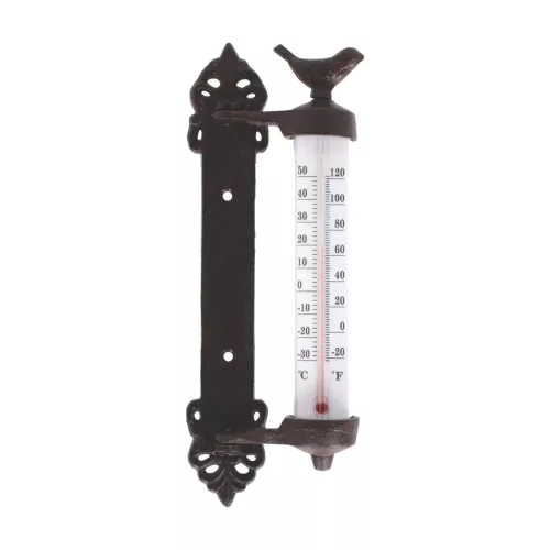 Esschert Design madaras öntöttvas kültéri hőmérő, 27 cm