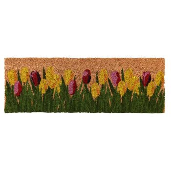   Esschert Design Tulipános kókuszrost lábtörlő, 75 x 25 cm
