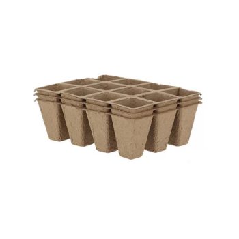   Esschert Design Biológiailag lebomló papír palántanevelő tálca, ültető szett, 3 db-os, S méret