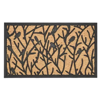   Esschert Design kókuszrost és gumi lábtörlő, madaras, 75 × 25 cm