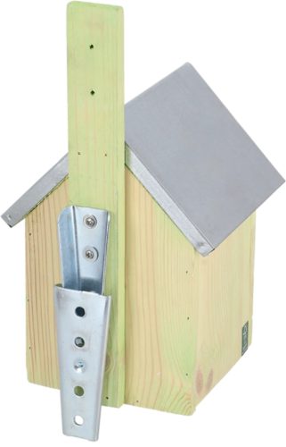 Esschert Design Fára vagy falra szerelhető fém madárház tartó, 12 cm