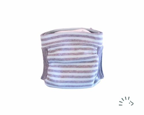 PoPoLiNi EasyFree csónakos pelenka - kék-szürke csíkos - L méret (9-15 kg)