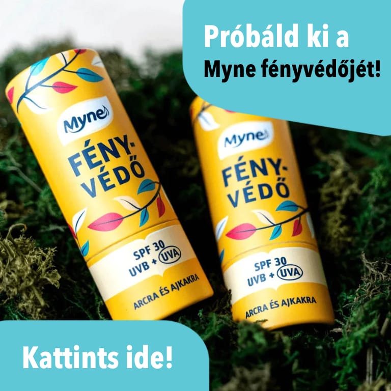 Myne fényvédő arckrém és ajakápoló stift málnamagolajjal - SPF30 - 30 g 