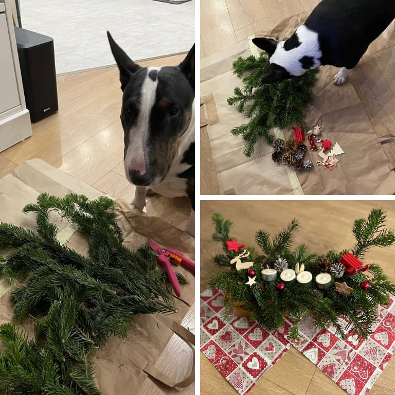 Zöldboltos adventi koszorúk 2.